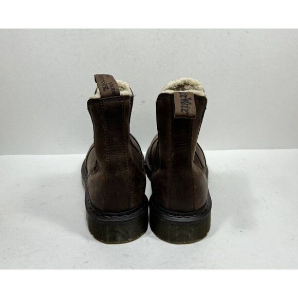 Doc Dr. Martens Leonore Crazy Horse Brown Leather Boots Women’s Size 11 - Picture 4 of 8